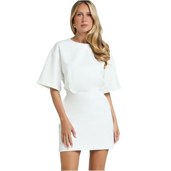Showpo Karyna Shirt Dress Dress In White Size 2 Nwt